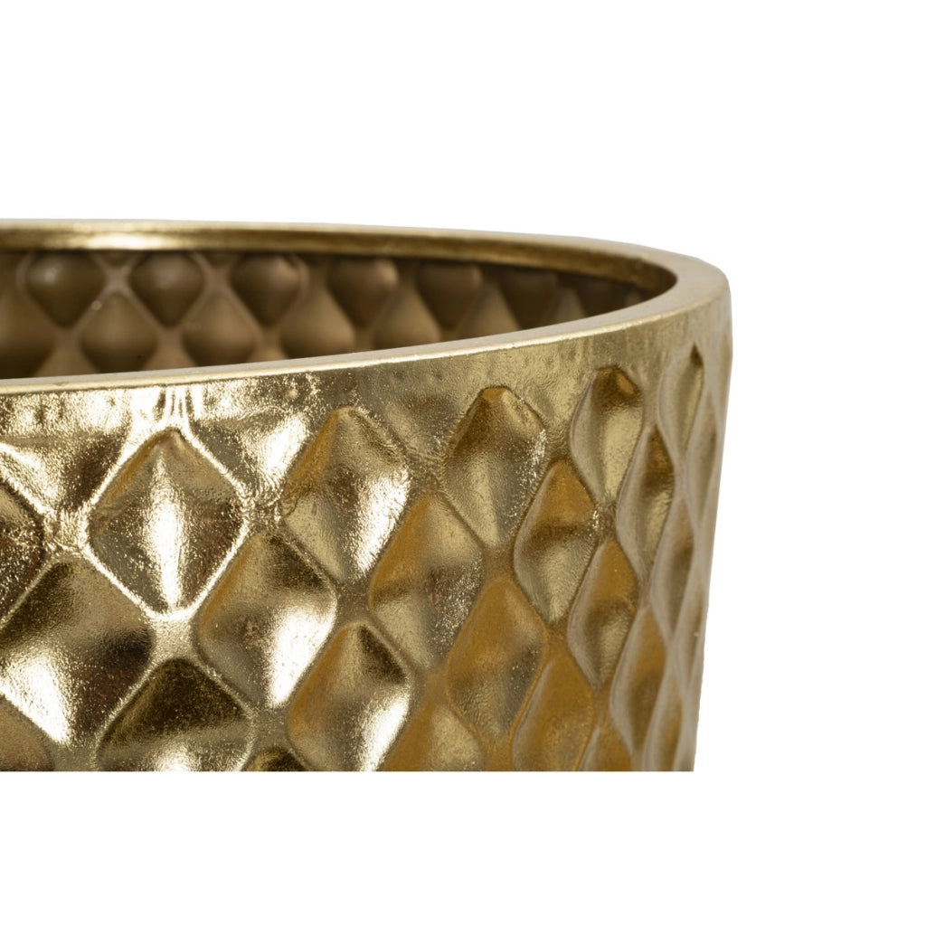 Set di 3 Vasi Decorativi VKH420, Oro, Metallo, 48x48x110 cm