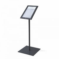Espositore a Leggio con Piantana 29x47,7x2,3 cm in Alluminio Porta Menù Nera