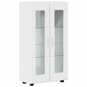 Credenza | Madia | Buffet da pranzo | Armadio da pranzo con porta FLORIN Bianco Lucido 55,5 x 29 x 100 cm
