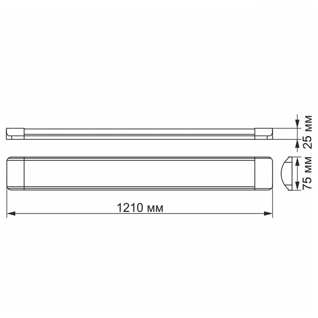 Plafoniera LED lineare 121cm 36W 4500lm 4000K Videx
