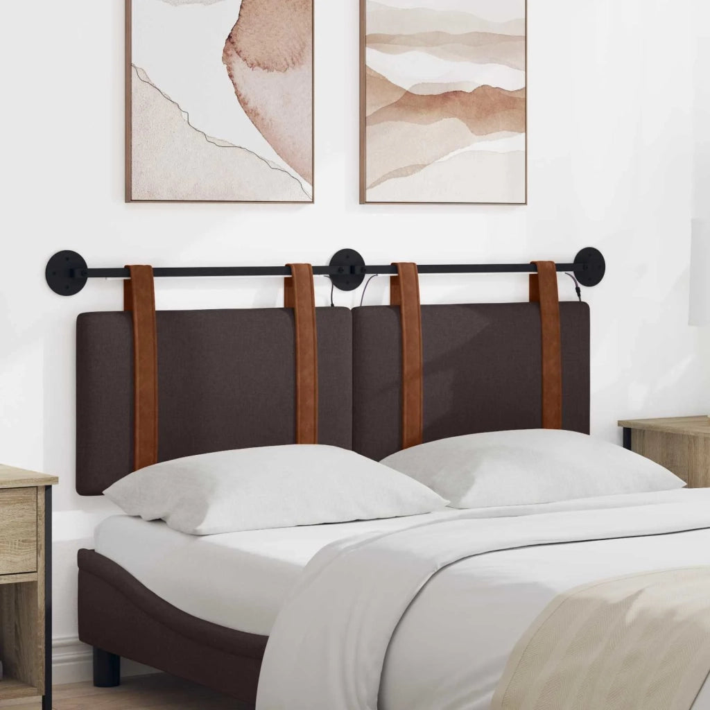 Testiera sospesa Con luce LED Marrone Scuro PU Antico 3423958