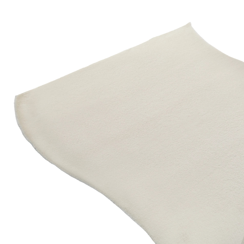 Tappeto Beige Chiaro in Ecopelliccia 160 × 230cm a Pelo Lungo con Retro in Poliestere per Soggiorno e Corridoio Moderni