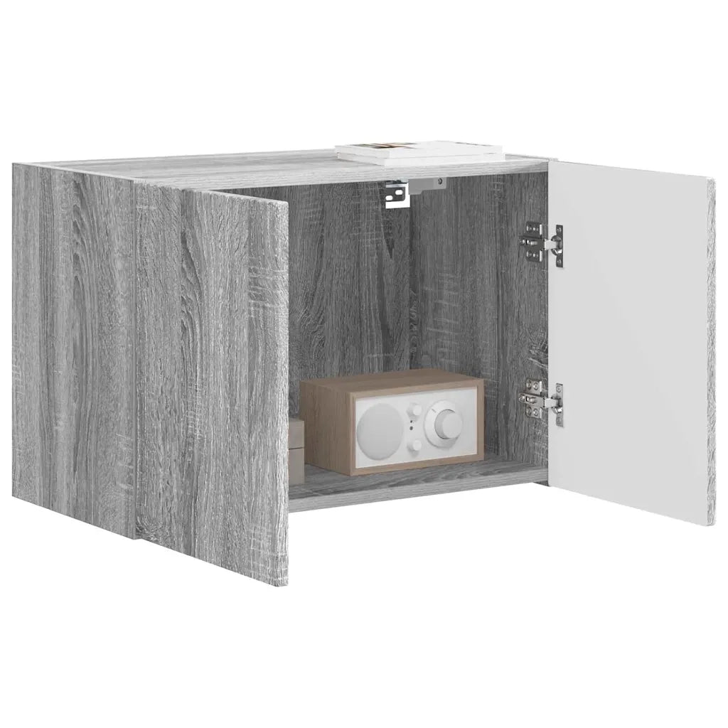 Mobile TV da parete-Mobile TV a Muro-Credenza TV Grigio Sonoma 59,5 x 31 x 40 cm