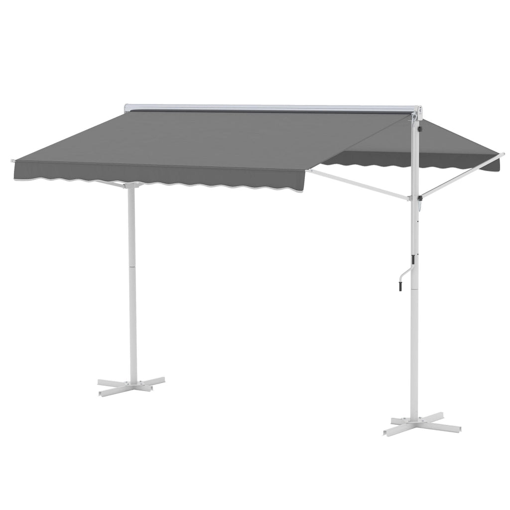 Tenda da giardino 3x3m ¨C zephmum ¨C Bianco grigio poliestere acero