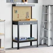 Banco da lavoro con cassetto Nero 81 x 41 x 145 cm 42020129