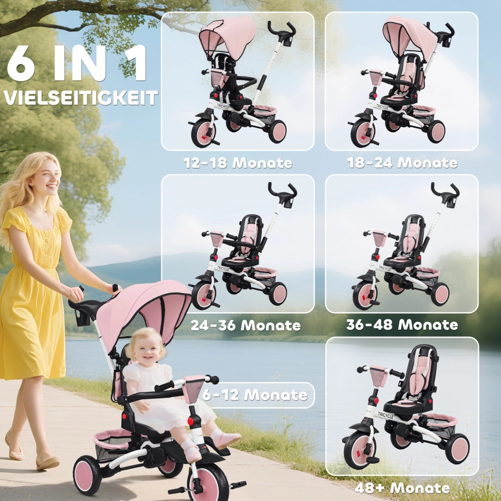 Triciclo Bambini 6 in 1 ¨C Zephmum ¨C Verde