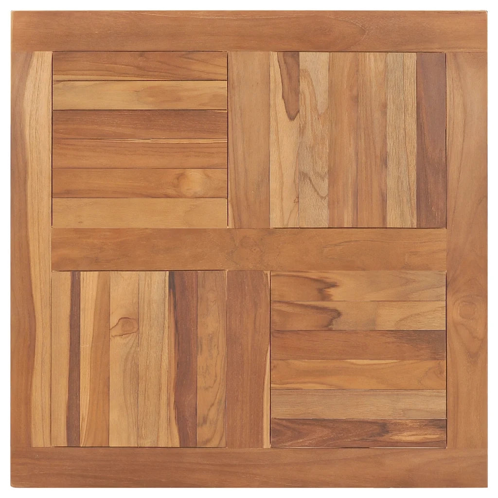 Piano del Tavolo | Superficie Tavolo | Piano Scrivania Legno Massello di Teak Quadrato 80x80x2,5 cm