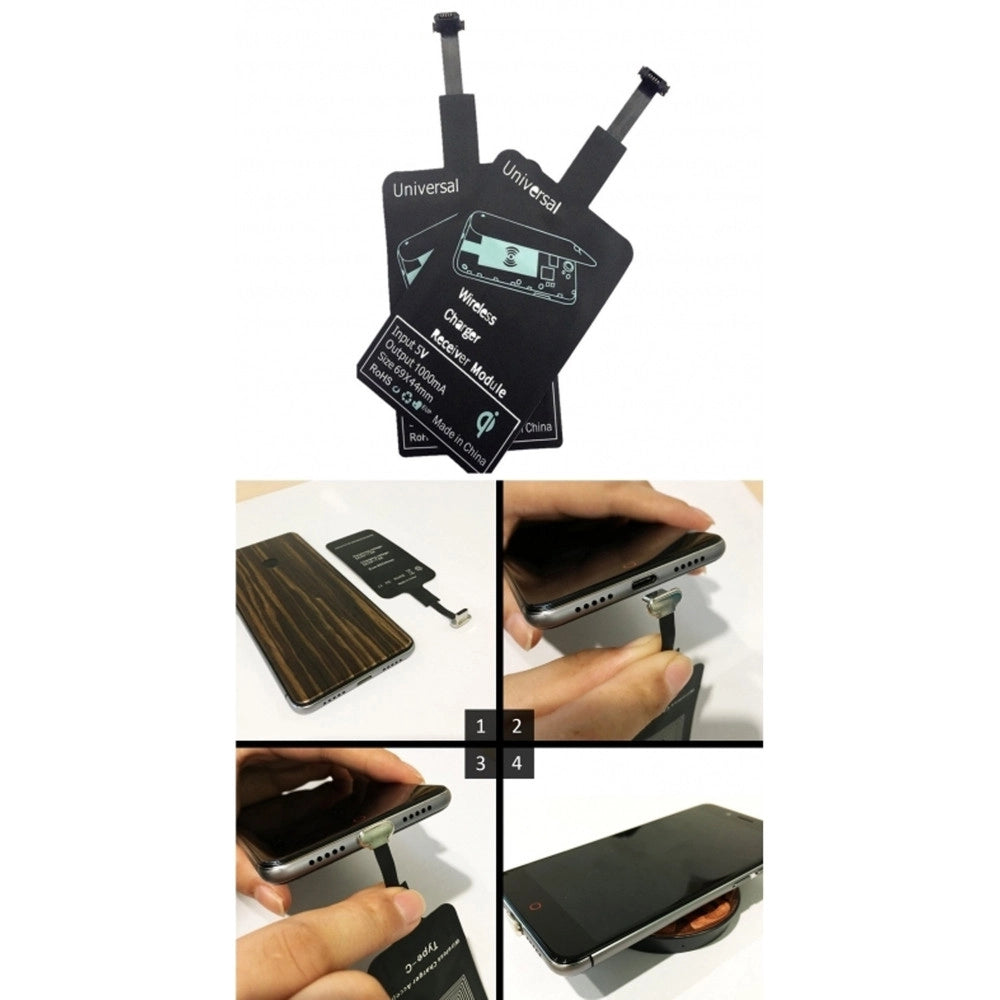 Trade Shop - Ricarica Veloce Wireless Micro Usb Posizionabile Dietro Cover Huawei Samsung Lg -