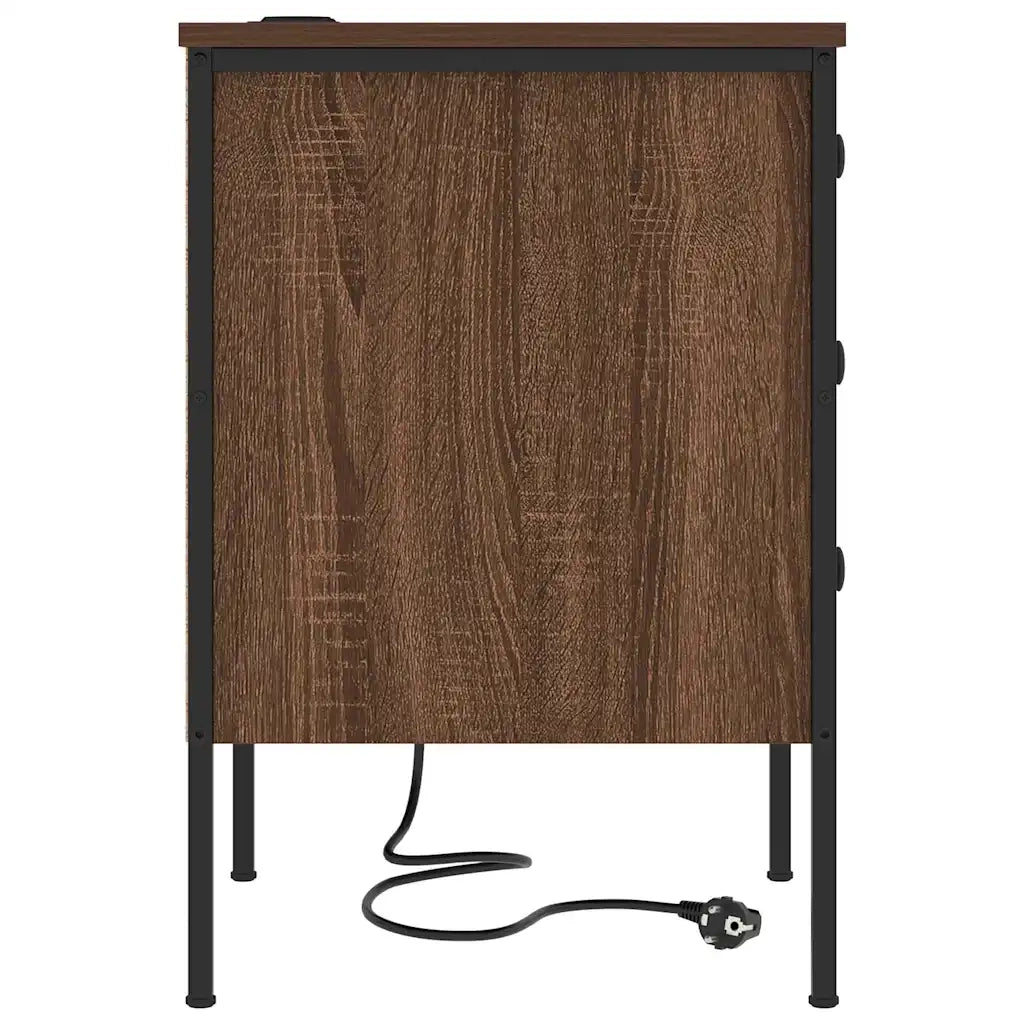 Comodino | Armadio da Notte | Mobiletto da notte con cassetto Rovere Marrone 42 x 41 x 61 cm