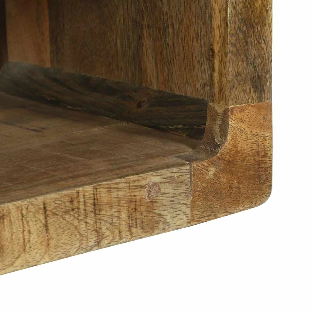 Set di 3 mobili TV modulari 100 x 30 x 32 cm con contenitore e ripiano stile contemporaneo realizzati in legno massello di mango marrone 02_0058074