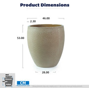VASO Ø46 CM H 53 CM IN CERAMICA BEIGE