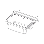 Lavatoio a Parete in Resina Sink 50cm Grigio Mongardi