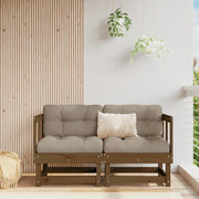 Divani Angolari da Giardino 2pz Ambra in Legno Massello di Pino 825397