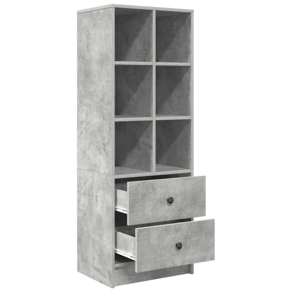 Credenza con cassetto Grigio cemento 45,5 x 34 x 127 cm 869365