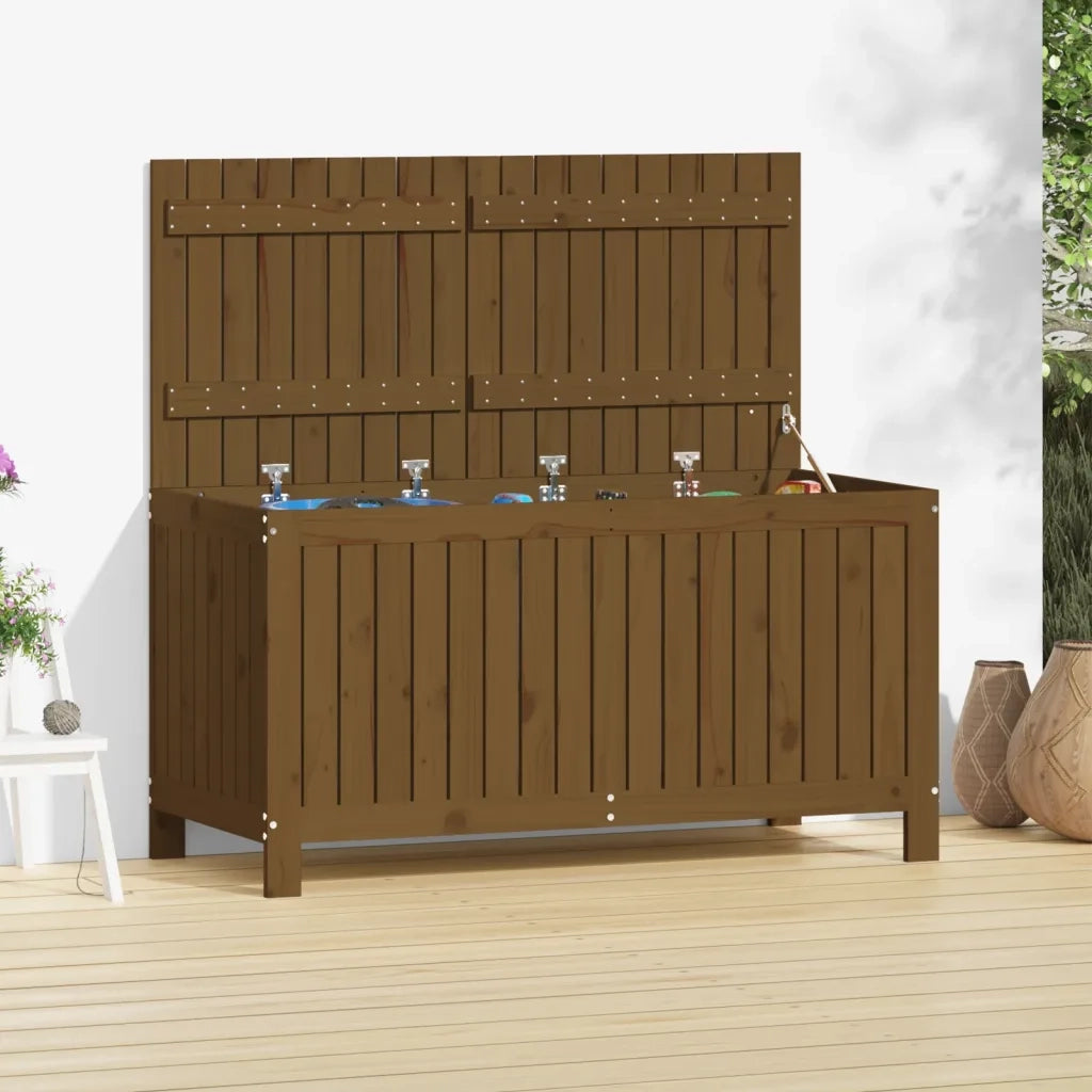 Contenitore da Giardino Ambra 121x55x64 cm Legno Massello Pino 823846