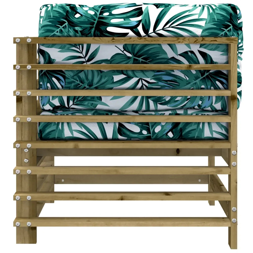 Divano componibile-Divani Angolari con Cuscini 2 pz in Legno Impregnato di Pino 970568