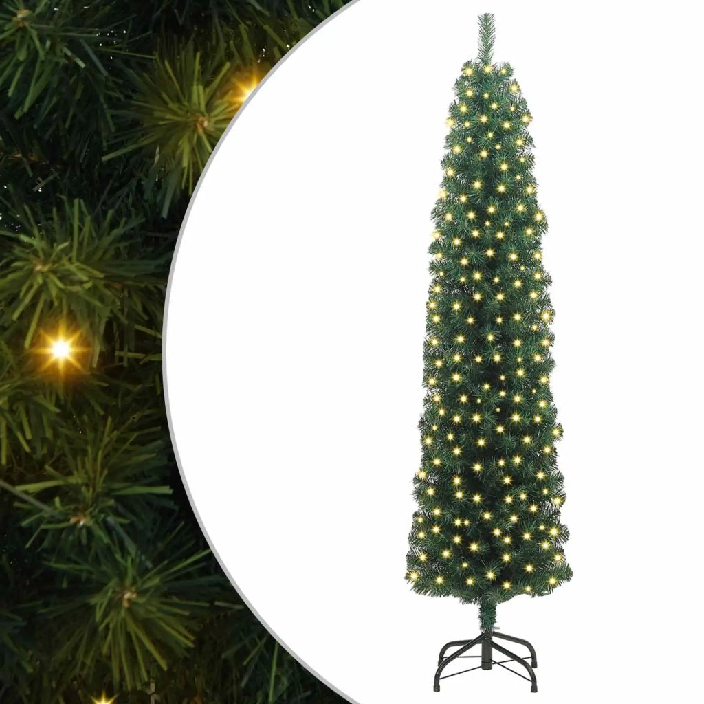 Albero di Natale artificiale con 300 LED Verde 210 cm 3394952