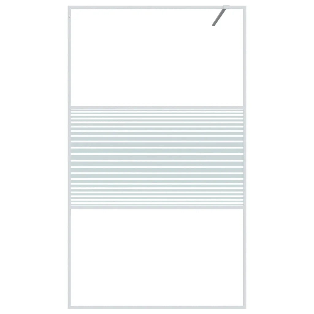 Parete Doccia Walk in Bianca 115x195 cm Vetro Trasparente ESG 152153