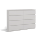 Cassettiera MALWA M8/140 bianco per camera e soggiorno