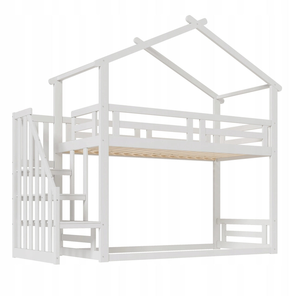 Letto a castello basso 90x200 bianco - Xylo