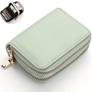 Portafoglio per donna - Materiale inimitabile - Verde - Portafoglio con cinturino - Accessori - Portafoglio