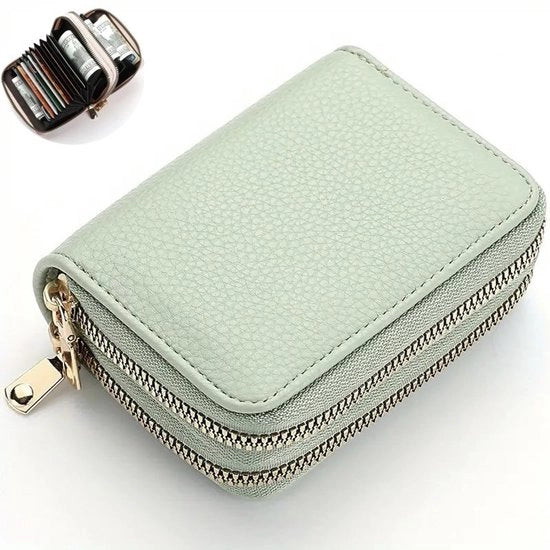Portafoglio per donna - Materiale inimitabile - Verde - Portafoglio con cinturino - Accessori - Portafoglio