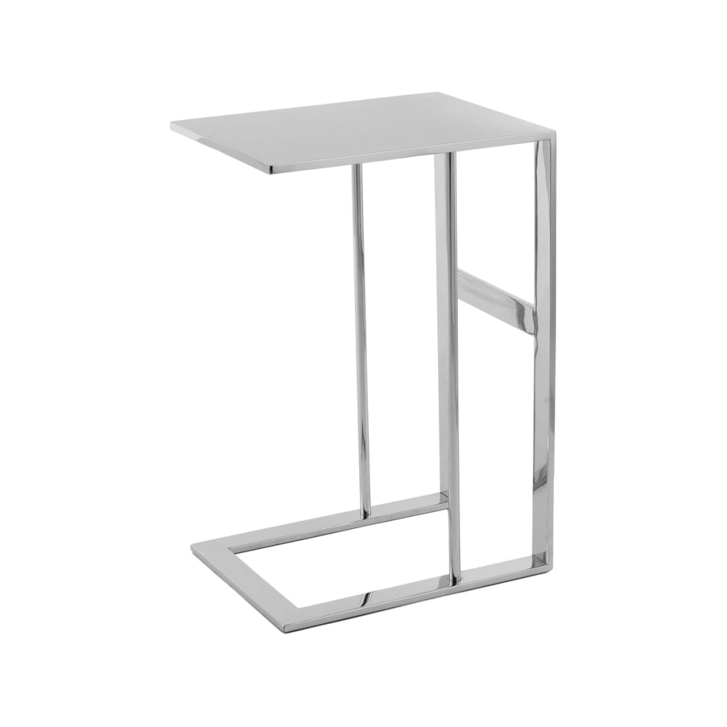 Tavolino da salotto Sten in acciaio inox argento