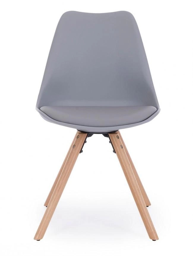 Set 4 Sedie 54x49x83,5 cm in Similpelle Grigio