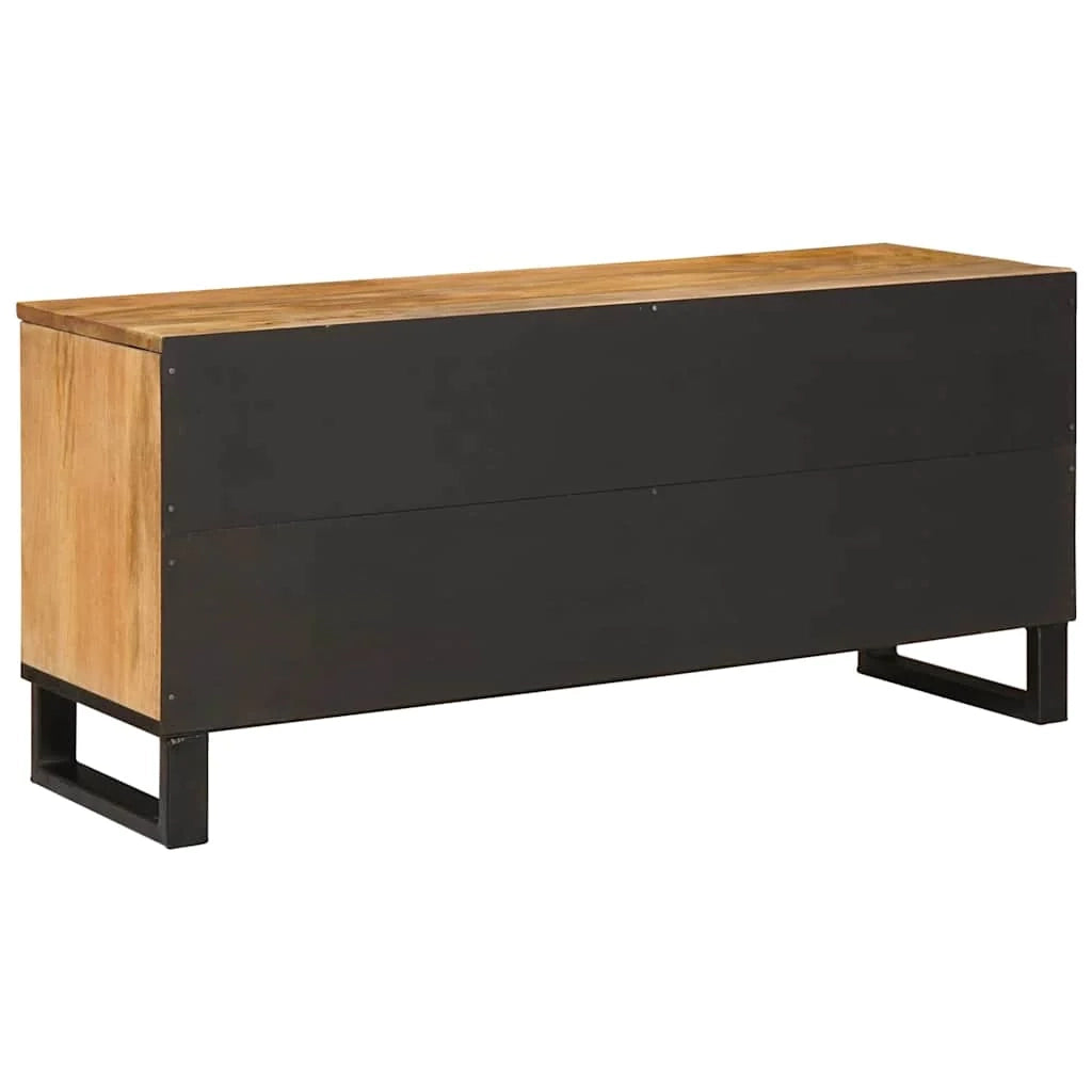 Mobile porta TV rettangolare moderno in stile minimalista 100 x 33 x 46 cm in legno di mango marrone 02_0057792