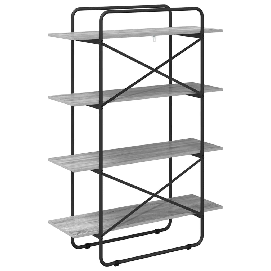 Libreria 4 livelli 100 x 35 x 140 cm PB Sonoma grigio 8007789