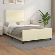 Giroletto con Testiera Crema 120x200 cm in Similpelle