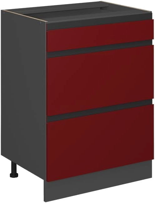 Frontale cucina R-Line, Rosso, 59.6 x 71.3 cm frontale del mobile per mobile base con cassetti