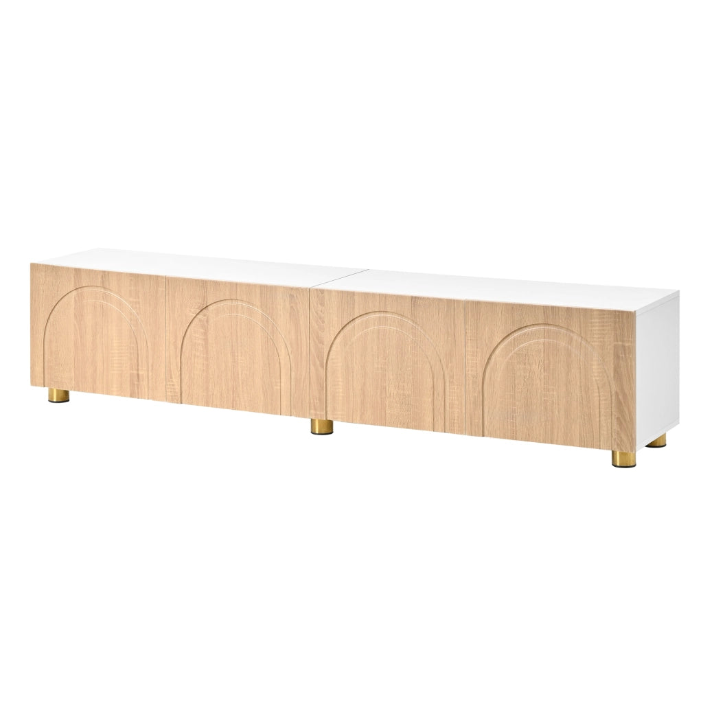 Mobile TV con 4 ante e vani; per soggiorno; in MDF e pannello truciolare; 180×35×40 cm