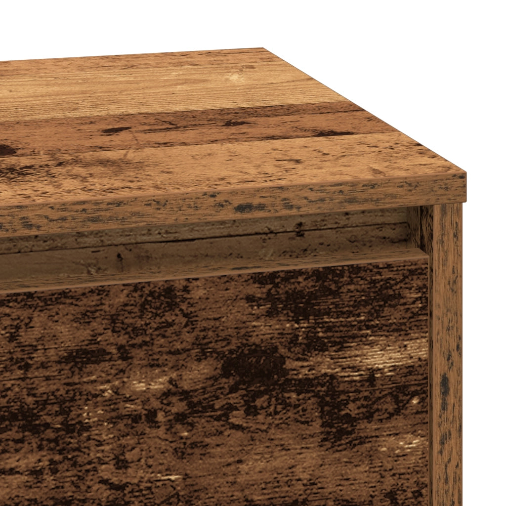 Comodino  con LED in Legno Antico 71x34,5x75 cm in Legno Ingenerizzato