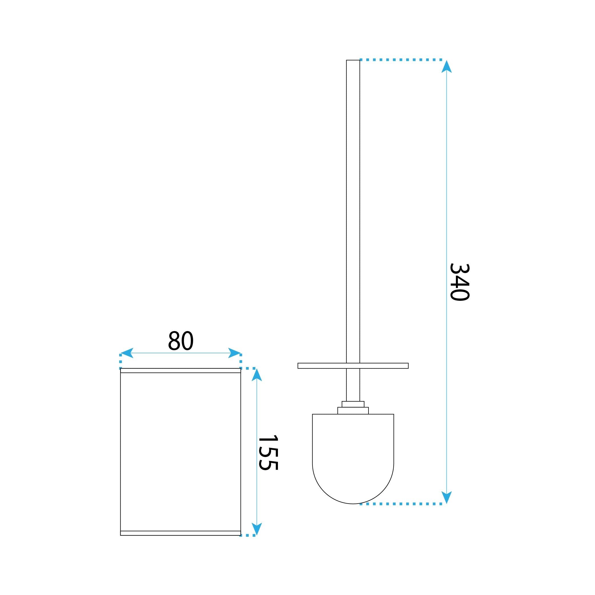 Spazzola Per Wc Mettalico B110 Brush Copper