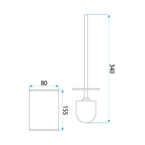Spazzola Per Wc Mettalico B110 Brush Copper
