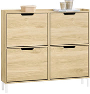 Organizzatore di ingresso - Raccoglitore di scarpe - Stabilità e spazio - MDF/Metallo - 100 cm x 90 cm x 19 cm
