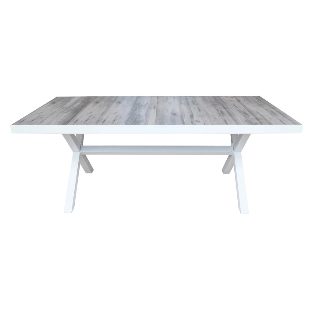 Tavolo da Giardino piano in Ceramica in Alluminio Gress cm 200x100x75 - SALLY