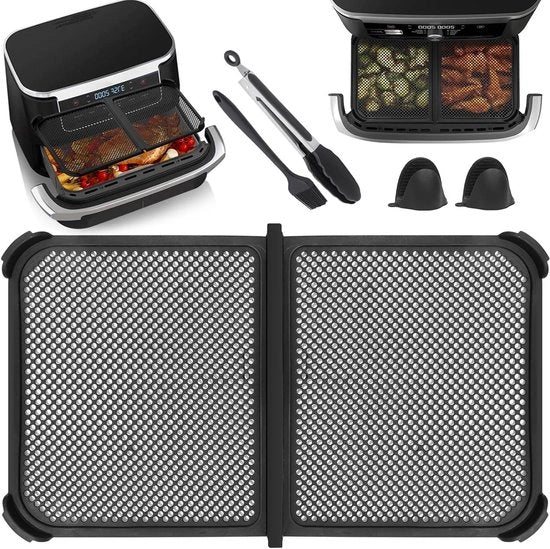 Accessori di protezione per air fryer - Dual cesto e vapore - Forma in silicone - Frittatore ad aria 6 l/3 l - Qualità e protezione