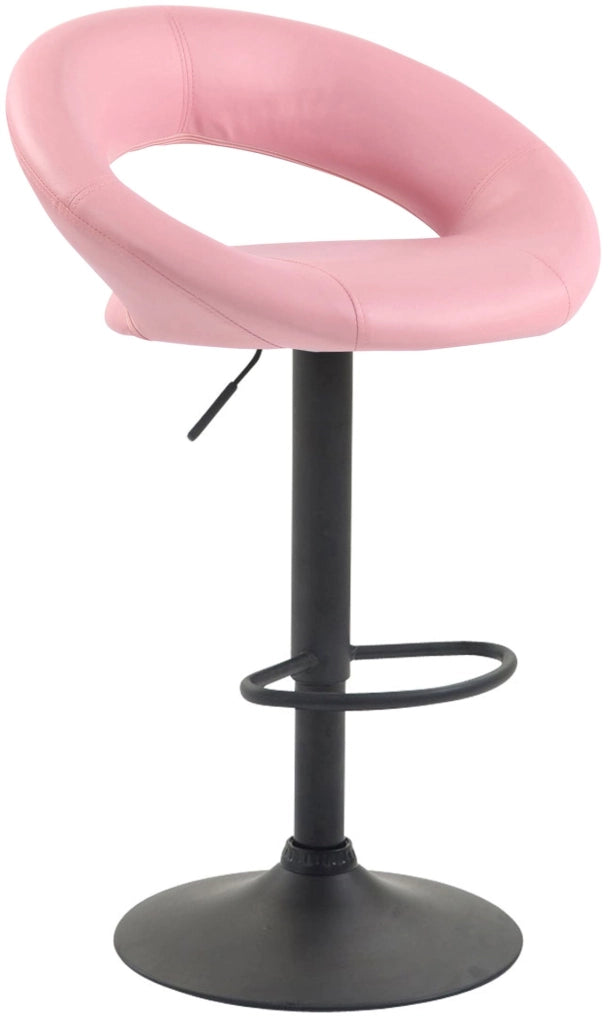 Set di 2 sgabelli da bar Olinda in finta pelle rosa,nero