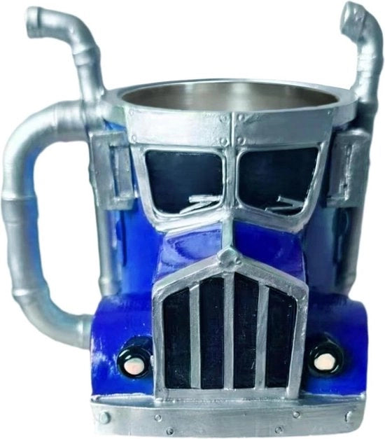 14 oz amanti dei camion moka semi-camion forma coperchio in acciaio inossidabile.