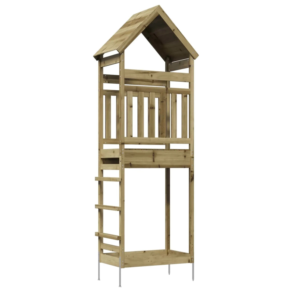 Torre da Gioco per Esterni Naturale Pino impregnato solido 826531