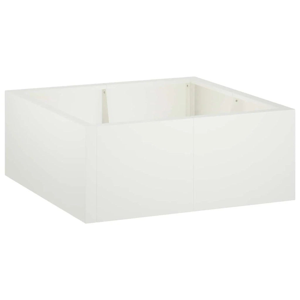 Muro di contenimento 4 pz 100 x 100 x 40 cm Acciaio Bianco 3449206