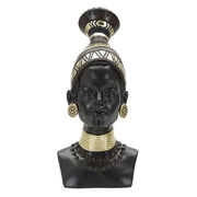 Statua donna masai con tribù cm 23X19X38,5 - TRIBELIA
