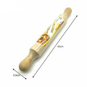 Trade Shop - Mattarello In Legno Stende Pasta Dolci Utensile Cucina Lunghezza 42 Cm -