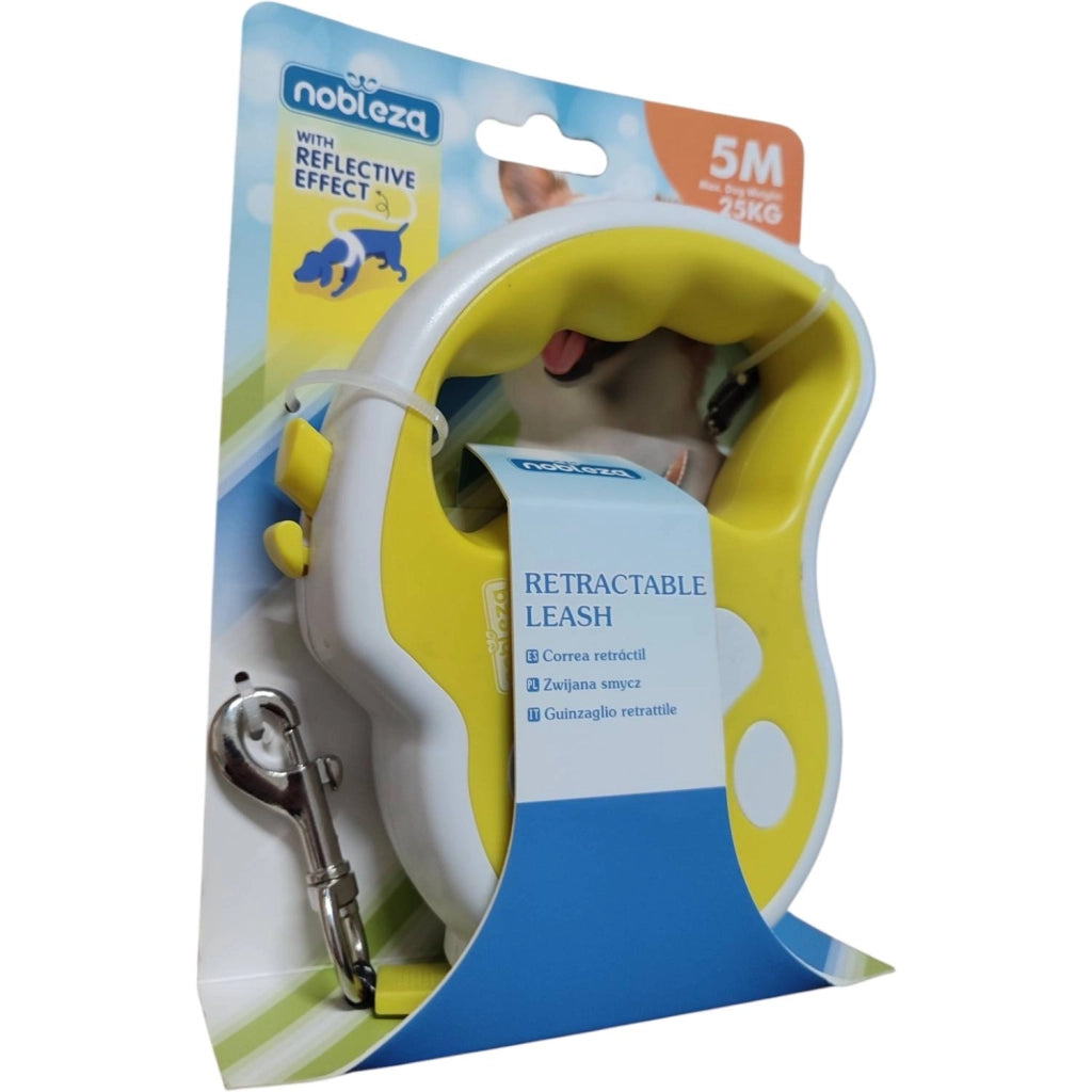 GUINZAGLIO RETRATTILE CON STRISCIA CATARINFRANGENTE 25 KG