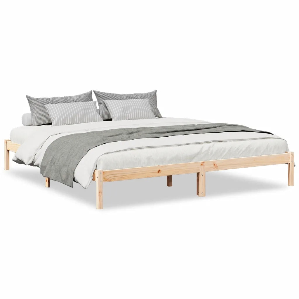 Letto matrimoniale | Letto per adulti | Letto Extra Lungo senza Materasso 180x220 cm in Legno di Pino