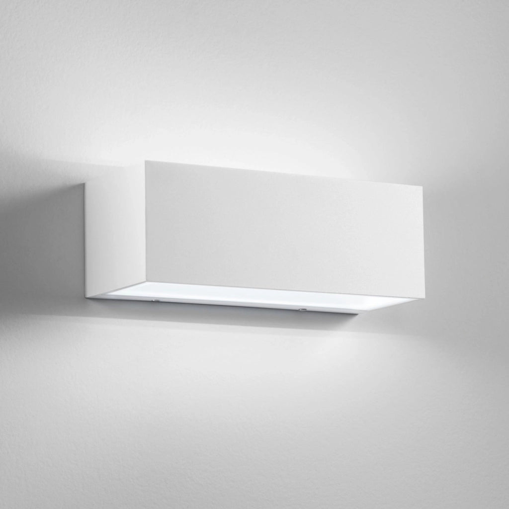 APPLIQUE BIEMISSIONE LED TWIN BIANCA 35W 4260LM CCT 3000K / 4000K IP54 30X10,8X12CM