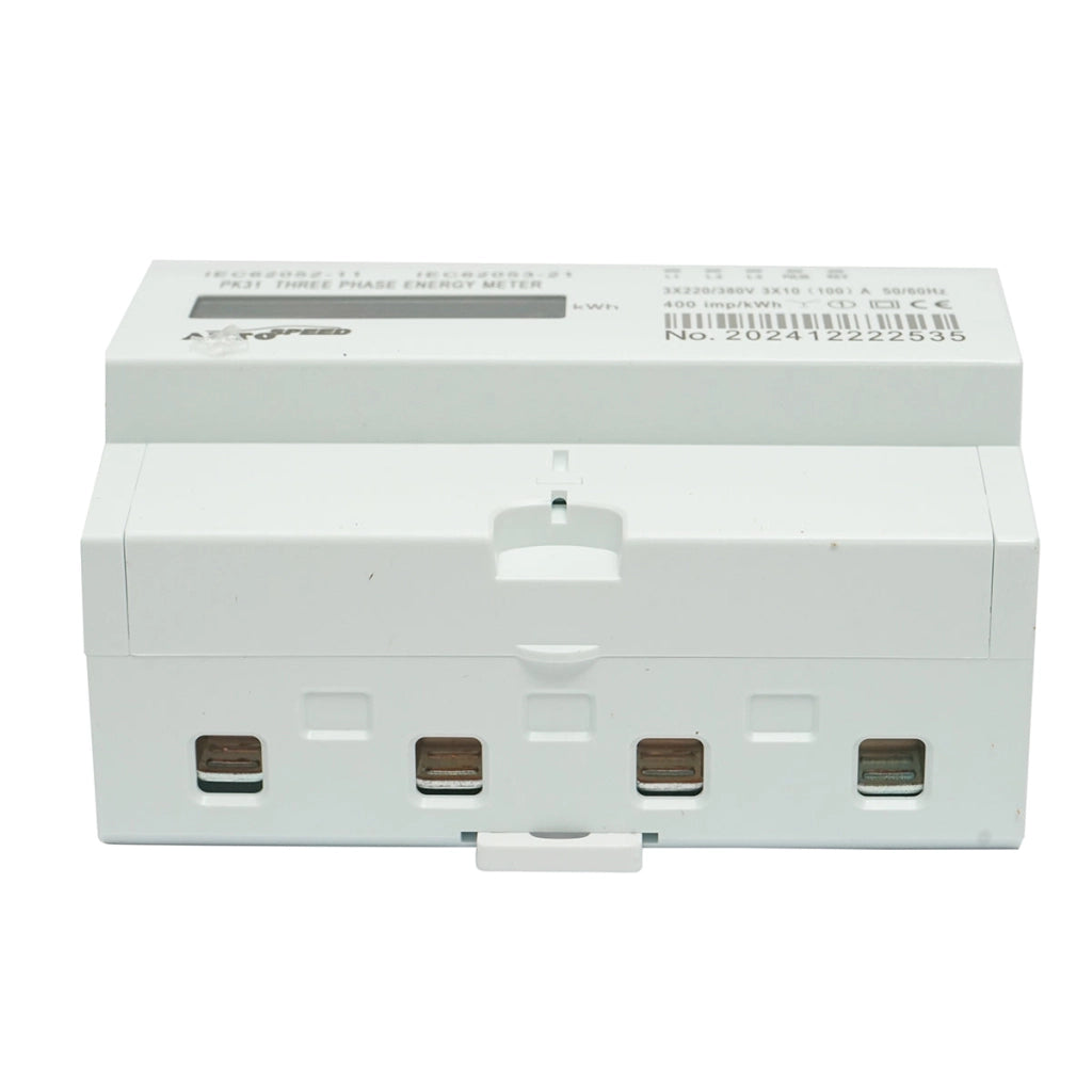Contatore, contatore digitale intelligente trifase 380 VAC, 3x100A, guida DIN 7 moduli MF0028-02816