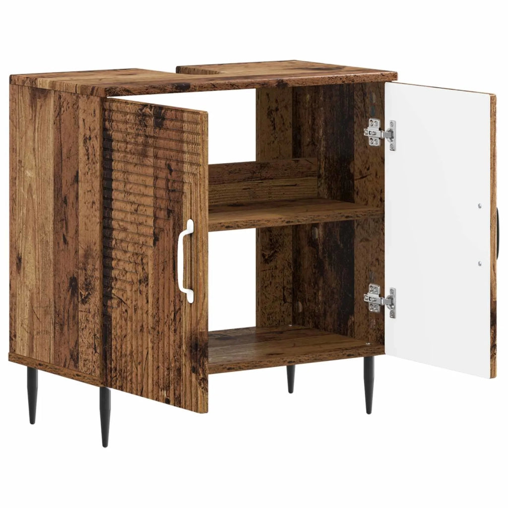 Armadio per Lavabo da Bagno HAARLEM Legno antico 896793